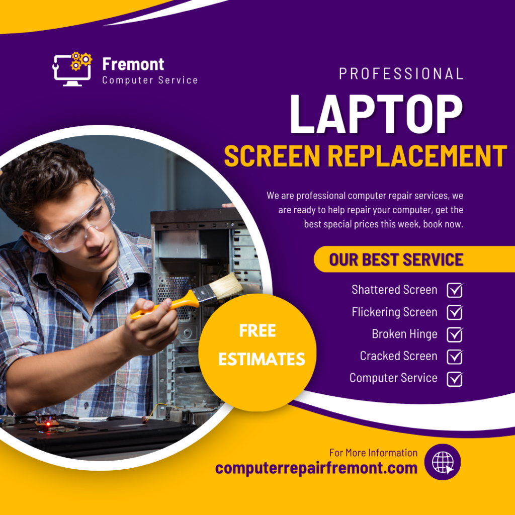 laptop screen replacement repair fremont